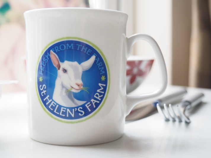 Why not give goats a go?  St Helen's Farm Goats Milk products, mug